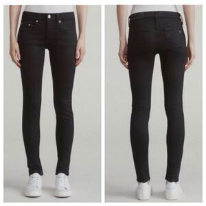 Rag & Bone Womens Modèle Black Skinny Jeans In Coal Size 26
